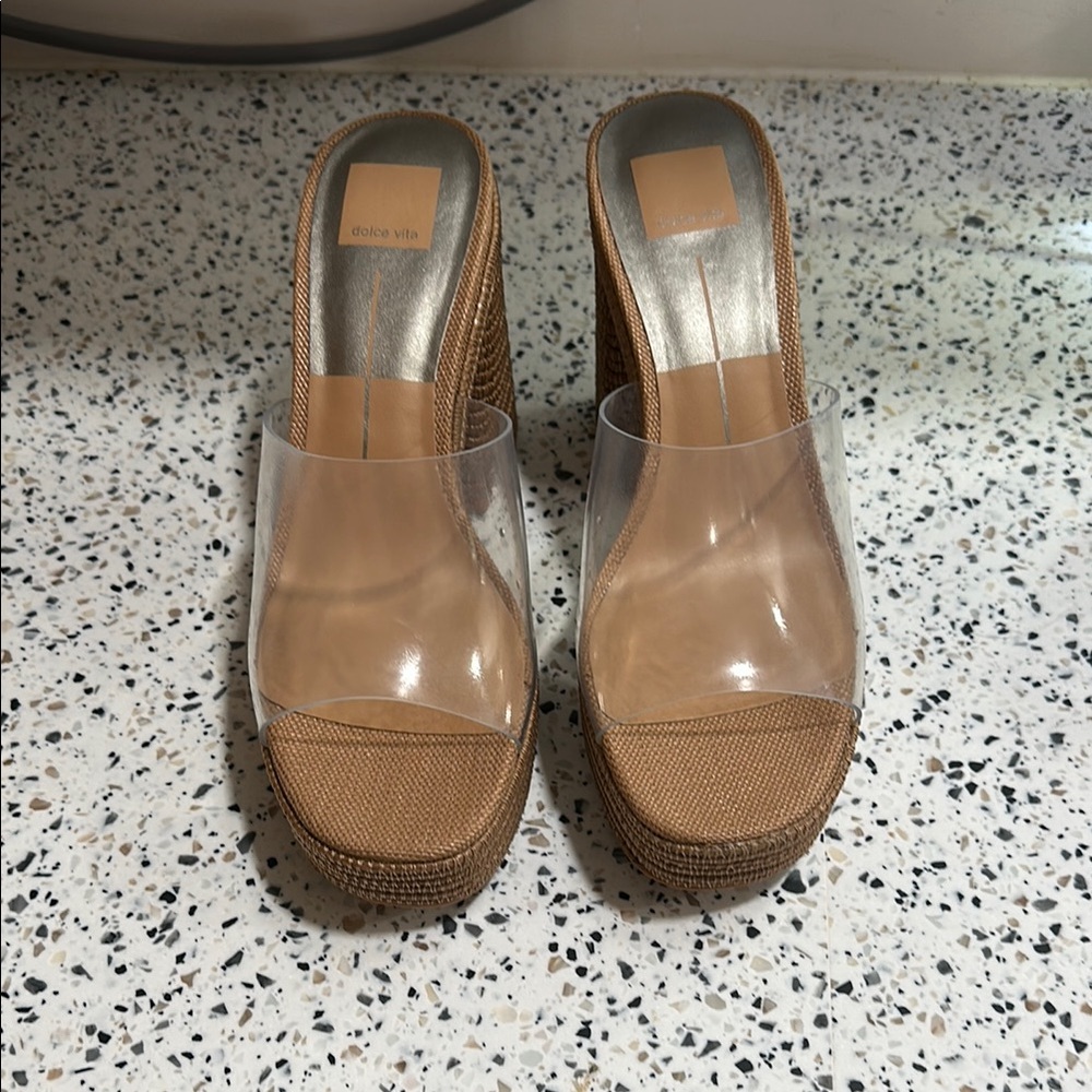 Dolce vita Clear Strap Platform Heels - Picture 2 of 4